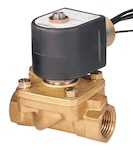 2-Way, NC, Direct Lift, Brass, Solenoid Valves for Hot Water